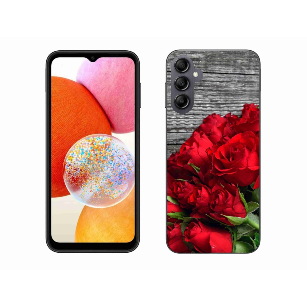 Zselés borítás mmCase Samsung Galaxy A14 4G/5G - piros rózsa