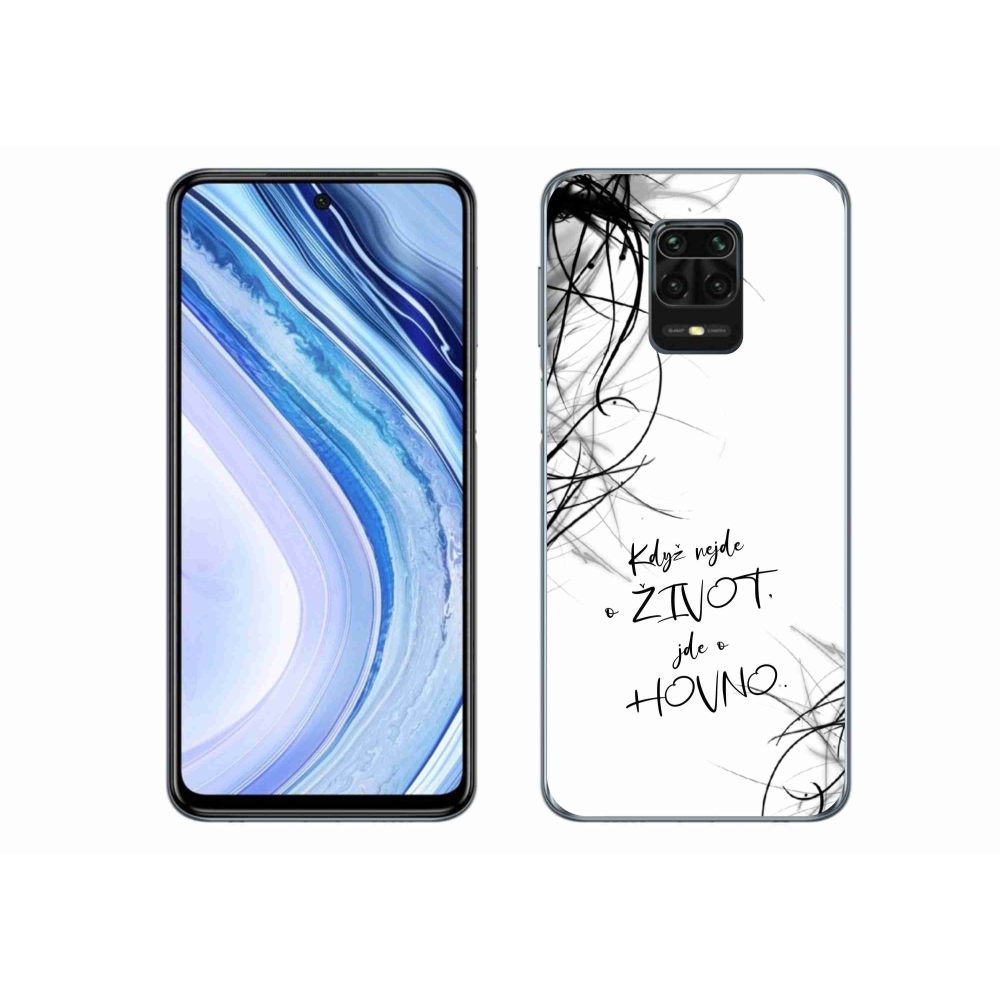 Gél borító mmCase a Xiaomi Redmi Note 9 Pro készülékhez - vicces szöveg 16 fehér háttérrel