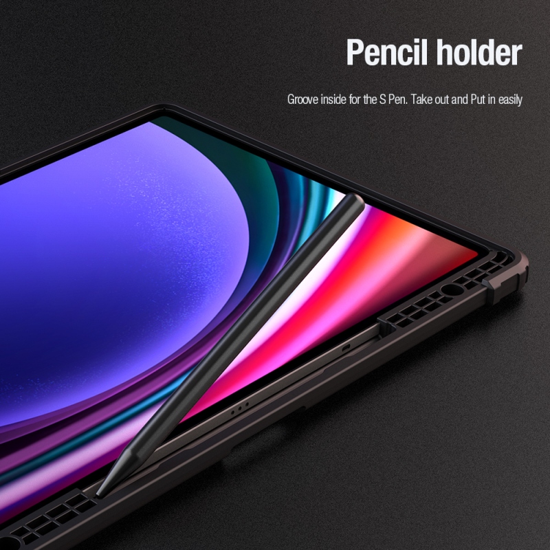 Nillkin Bumper PRO Védő állvány tok többszögű Samsung Galaxy Tab S9 Ultra Fekete