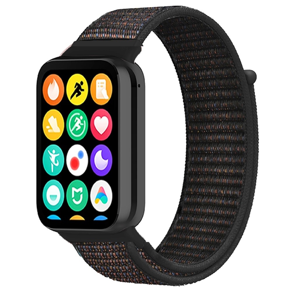 Nylon karkötő a Xiaomi Smart Band 10 Pro/9 Pro/8 Pro/Redmi Watch 6/5/4 készülékekhez – fekete