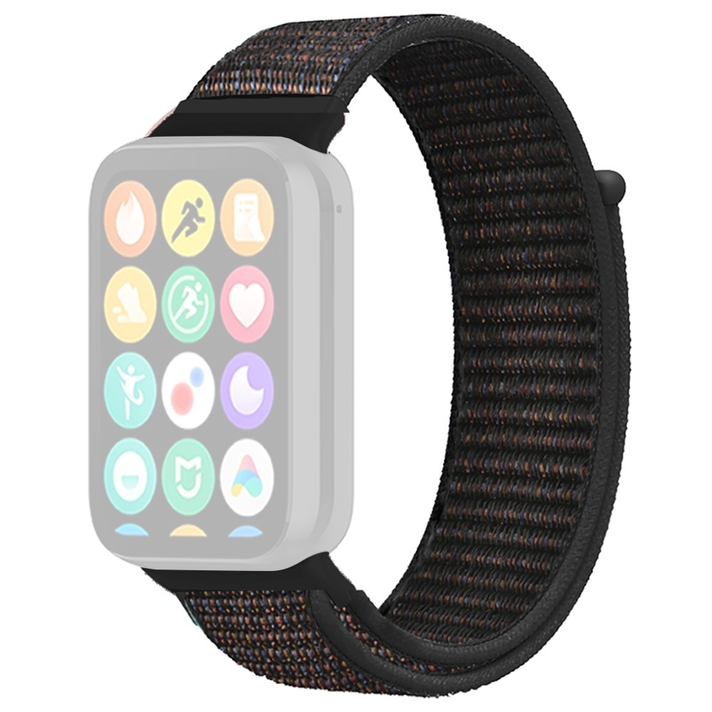 Nylon karkötő a Xiaomi Smart Band 10 Pro/9 Pro/8 Pro/Redmi Watch 6/5/4 készülékekhez – fekete
