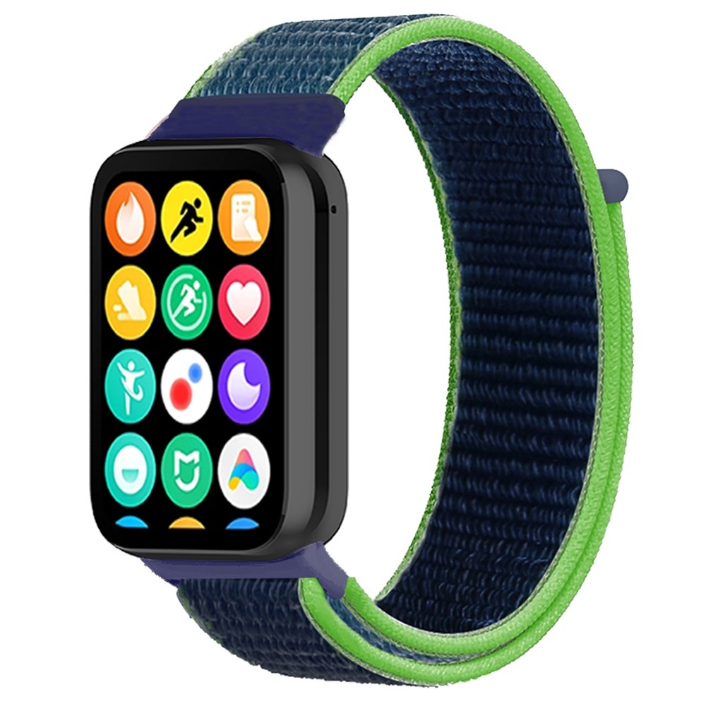 Nylon karkötő a Xiaomi Smart Band 10 Pro/9 Pro/8 Pro/Redmi Watch 6/5/4 készülékekhez – világoszöld