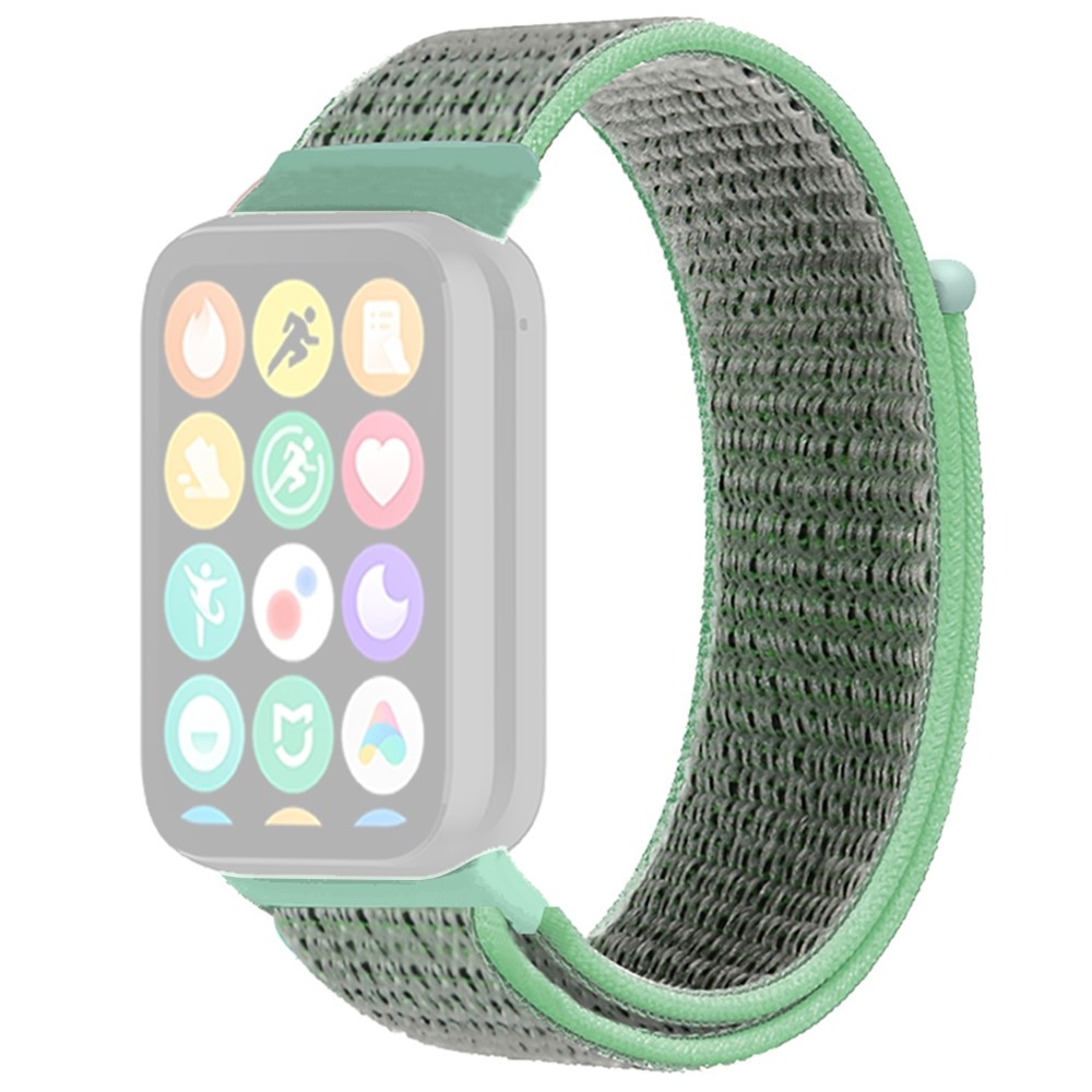 Nylon karkötő a Xiaomi Smart Band 10 Pro/9 Pro/8 Pro/Redmi Watch 6/5/4 készülékekhez – zöld