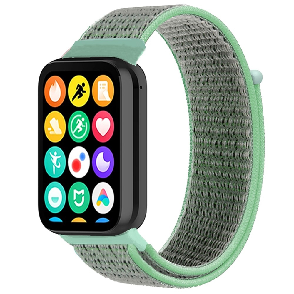 Nylon karkötő a Xiaomi Smart Band 10 Pro/9 Pro/8 Pro/Redmi Watch 6/5/4 készülékekhez – zöld