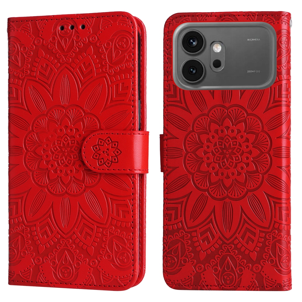 Napraforgó könyvtáska Honor 600 Pro 5G/Honor 600 5G - piros