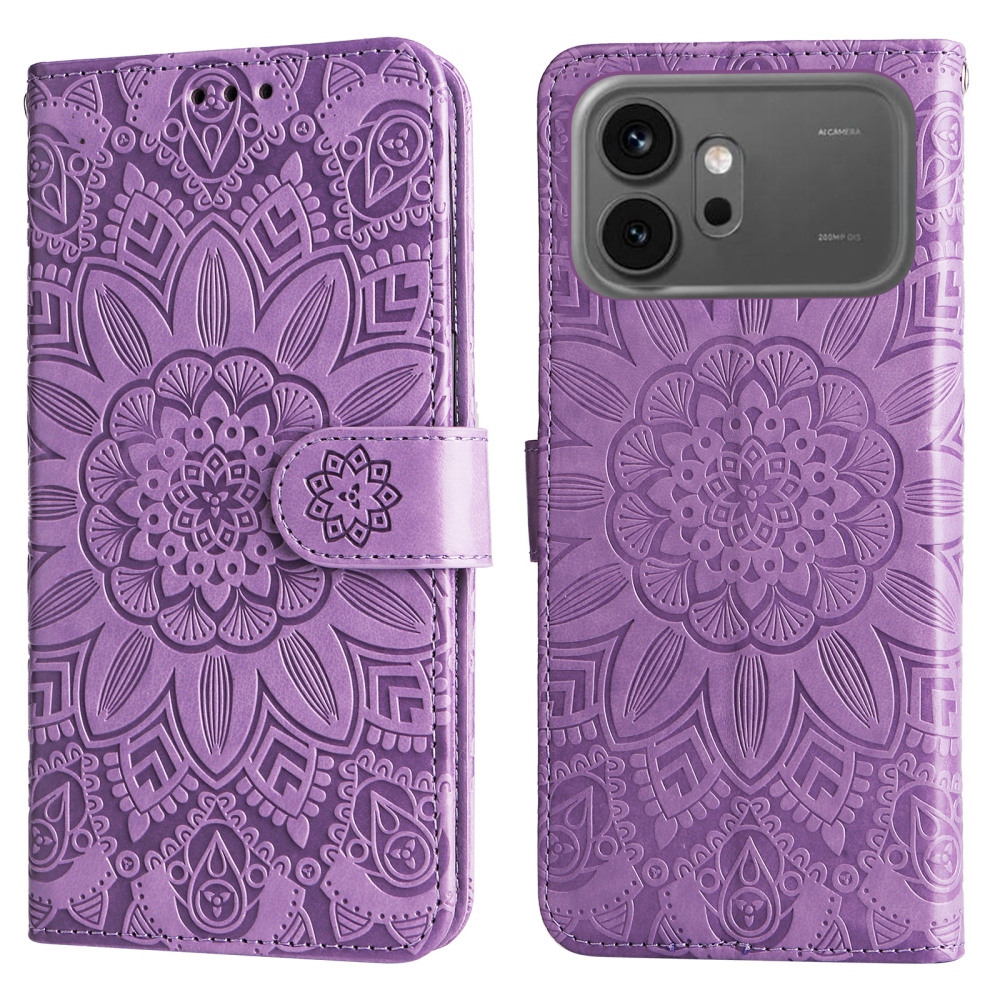 Napraforgó könyvtáska Honor 600 Pro 5G/Honor 600 5G - lila