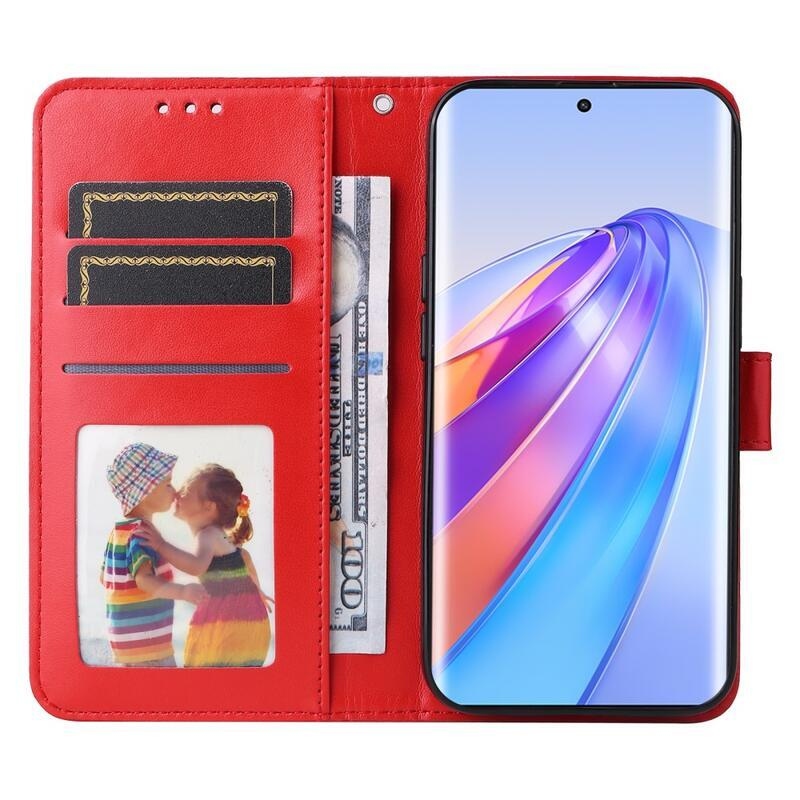 Napraforgó könyvtáska Honor Magic 5 Lite 5G-hez - piros