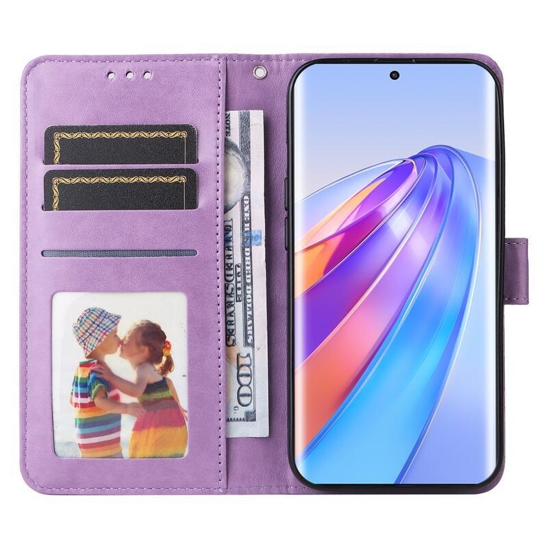 Napraforgó könyvtáska Honor Magic 5 Lite 5G - lila