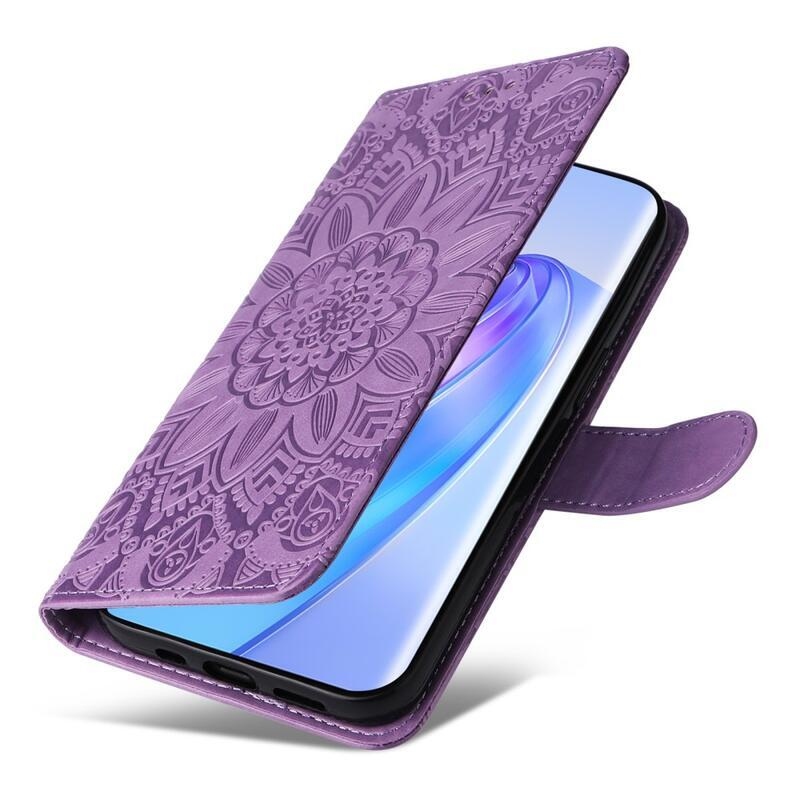 Napraforgó könyvtáska Honor Magic 5 Lite 5G - lila