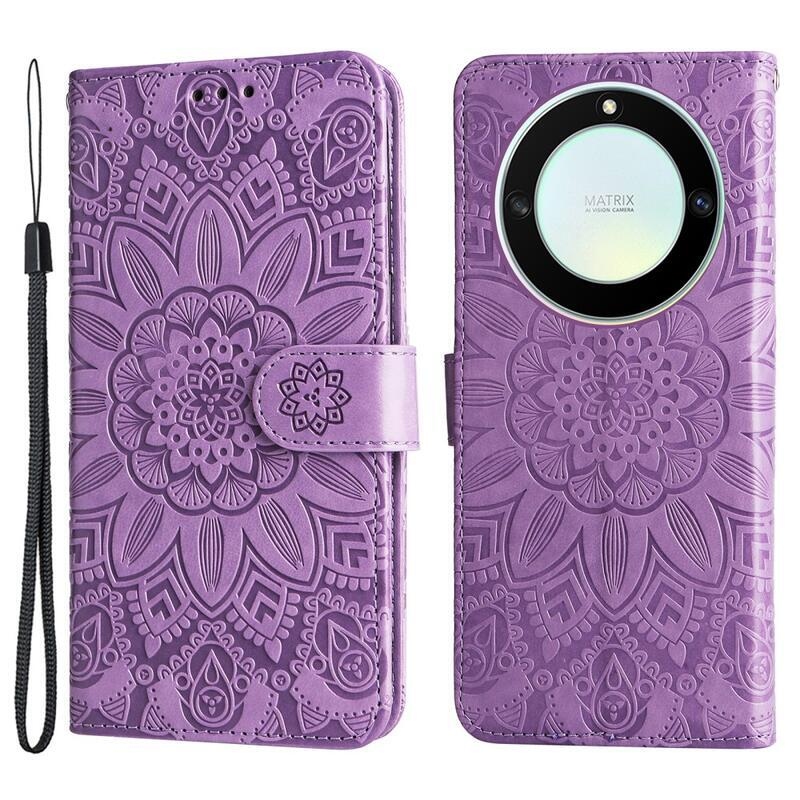 Napraforgó könyvtáska Honor Magic 5 Lite 5G - lila