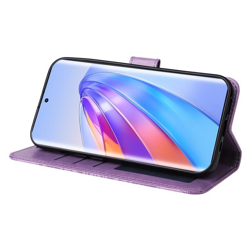 Napraforgó könyvtáska Honor Magic 5 Lite 5G - lila