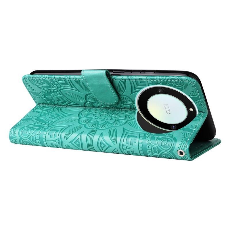 Napraforgó könyvtáska Honor Magic 5 Lite 5G - zöld