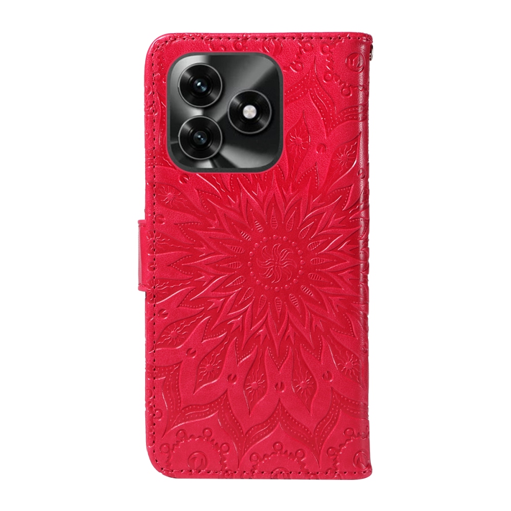 Sunflower könyvtok Honor X5c Plus-hoz - piros