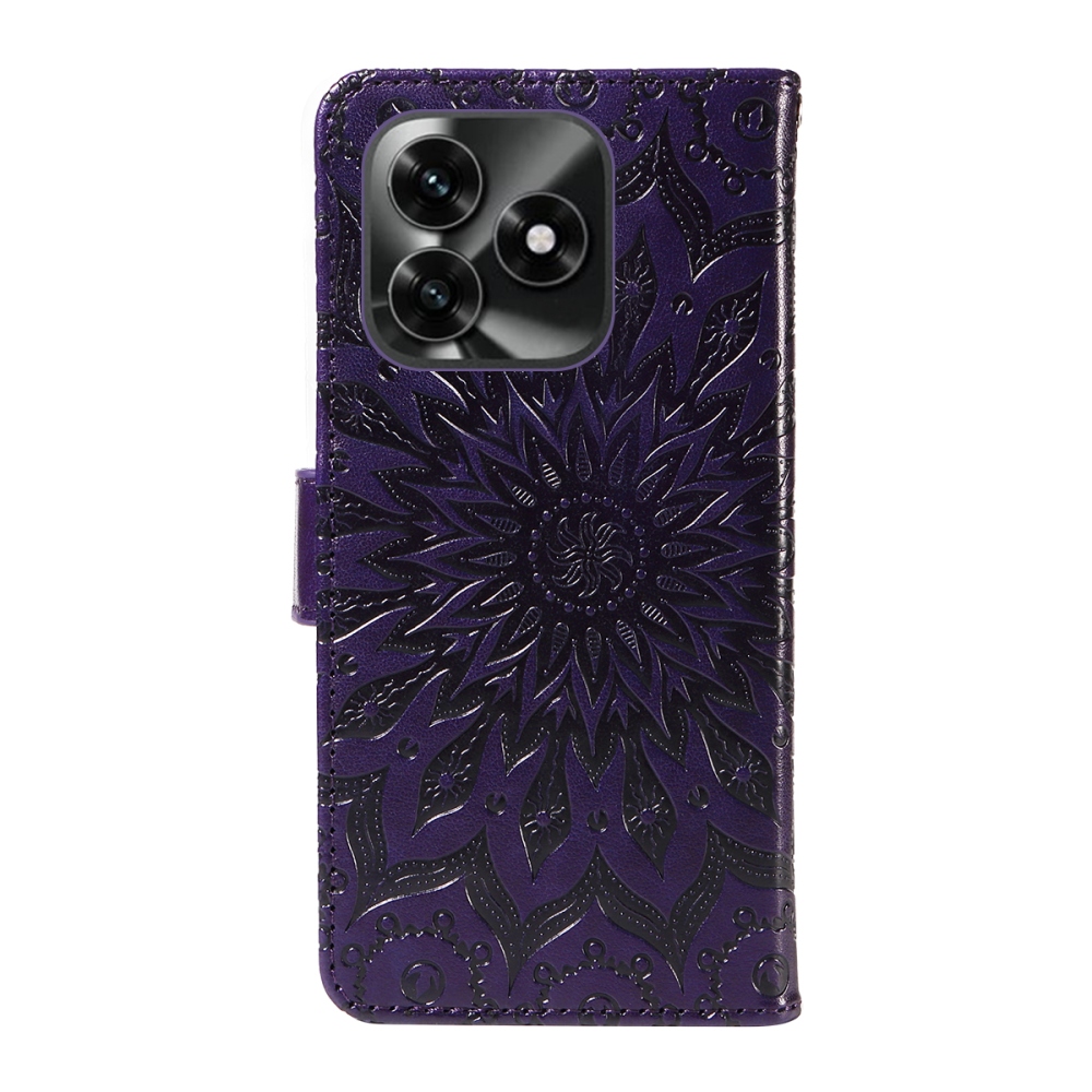 Sunflower könyvtok Honor X5c Plus-hoz - sötétlila