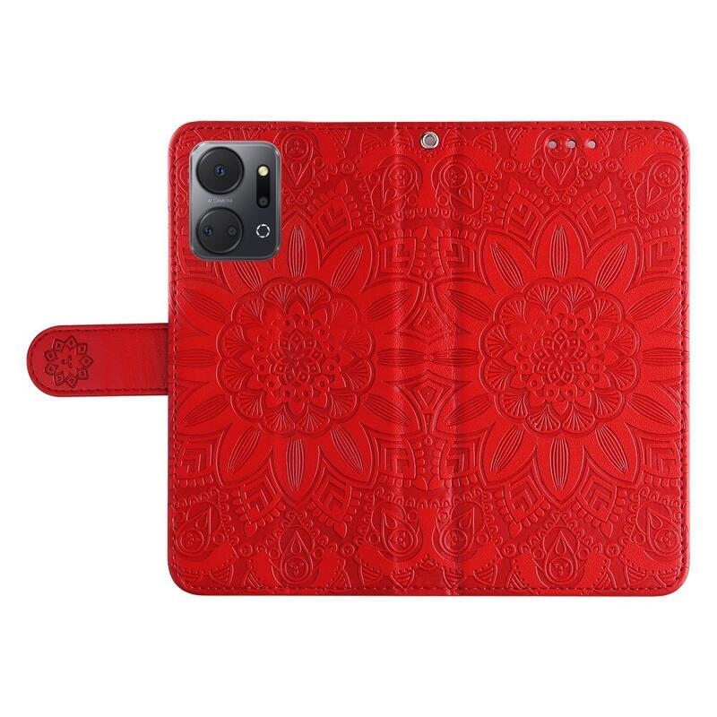 Napraforgó könyvtáska Honor X7a készülékhez - piros