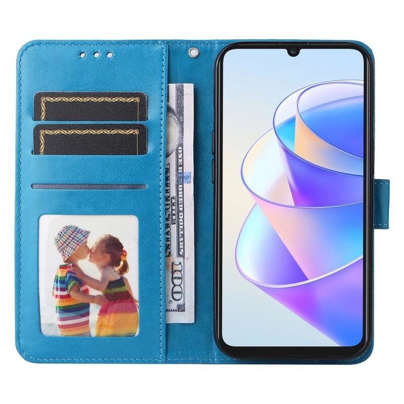 Napraforgó könyvtáska Honor X7a készülékhez - kék