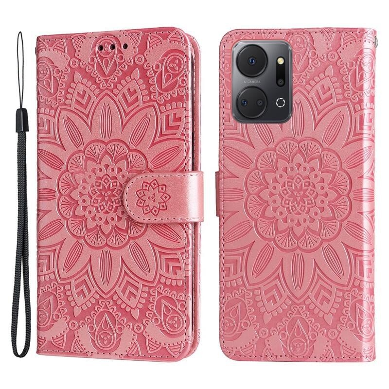 Napraforgó könyvtáska Honor X7a - rózsaszín