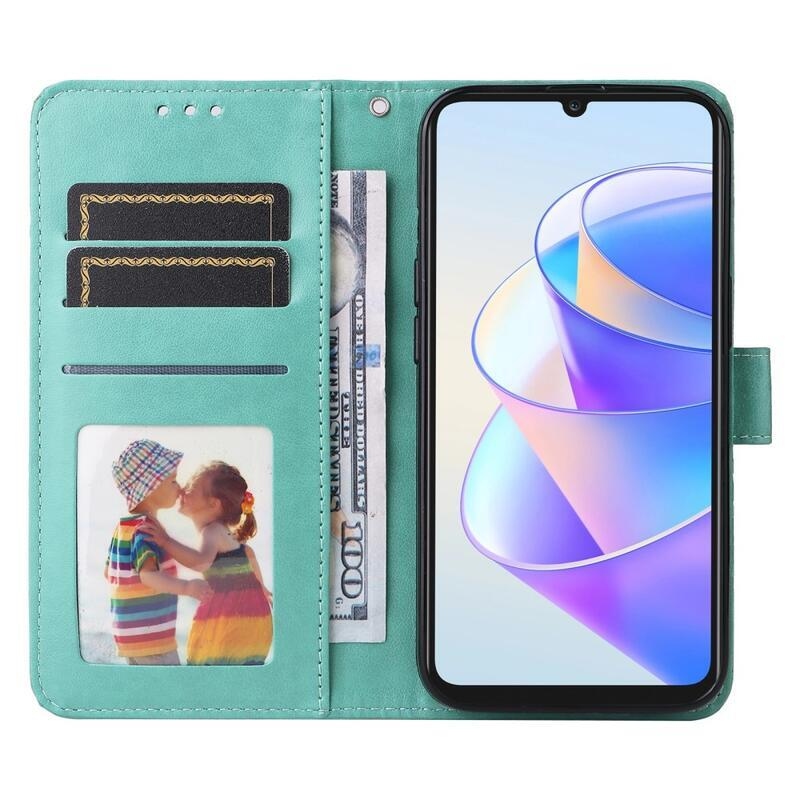 Napraforgó könyvtáska Honor X7a készülékhez - zöld