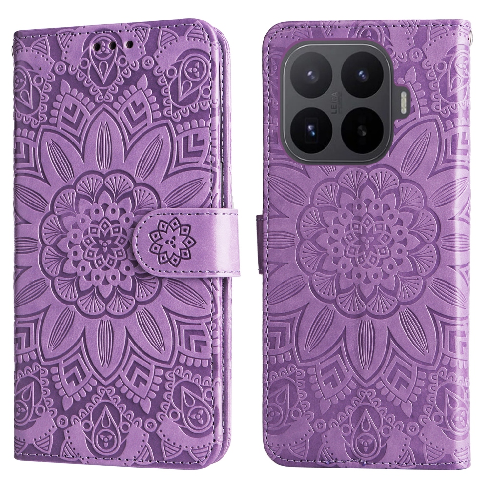 Napraforgó könyv tok Xiaomi 17T-hez - lila