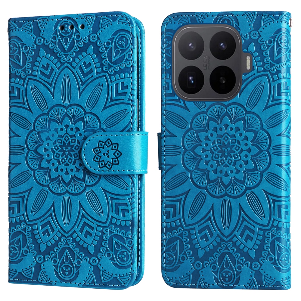 Napraforgó könyv tok Xiaomi 17T-hez - kék
