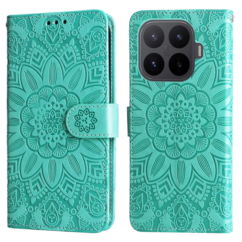 Napraforgó könyv tok a Xiaomi 17T-hez - teáskék