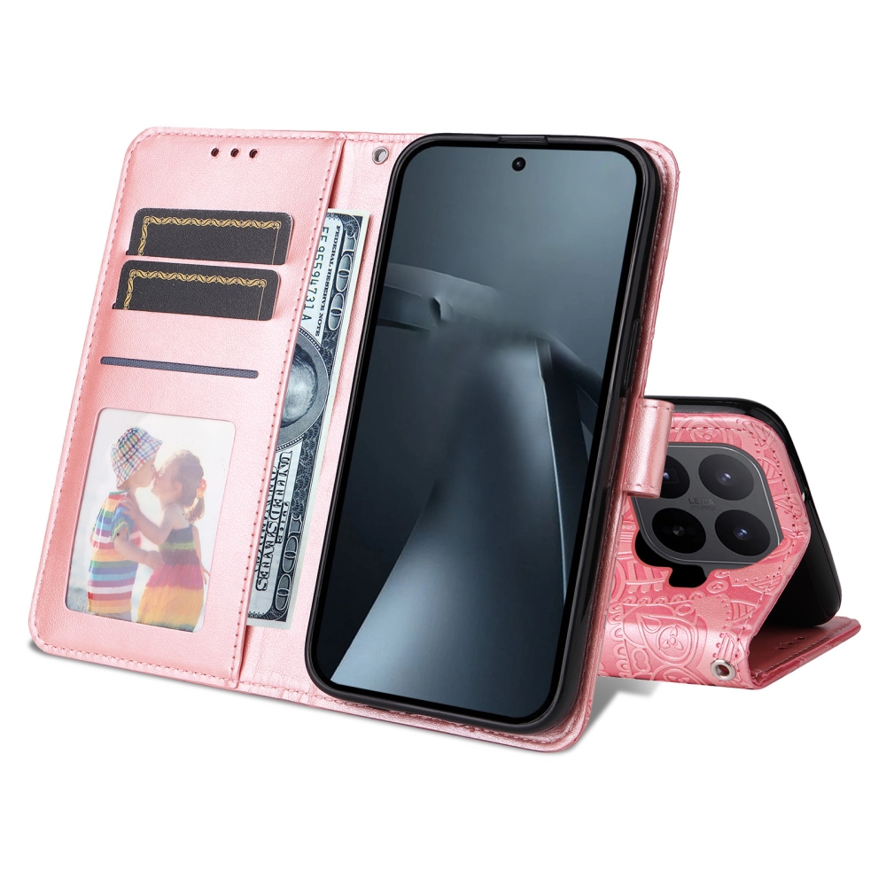Napraforgó könyv tok Xiaomi 17T-hez - rózsaszín