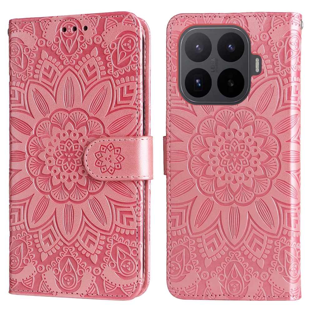 Napraforgó könyv tok Xiaomi 17T-hez - rózsaszín