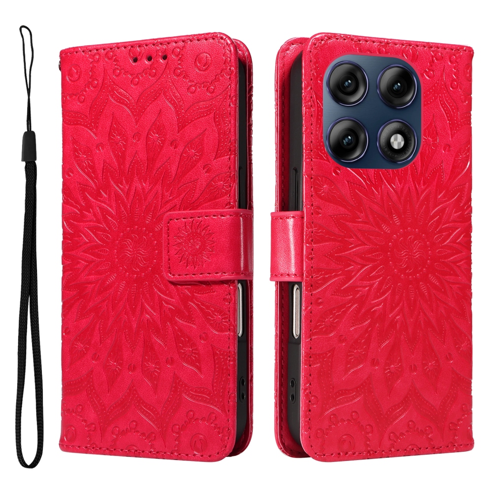Sunflower könyvformájú tok a Motorola Edge 70 Pro 5G-hez – piros