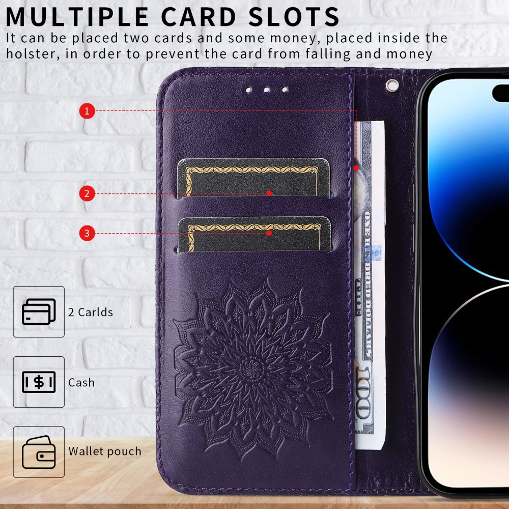 Sunflower könyvformájú tok a Motorola Edge 70 Pro 5G-hez – lila
