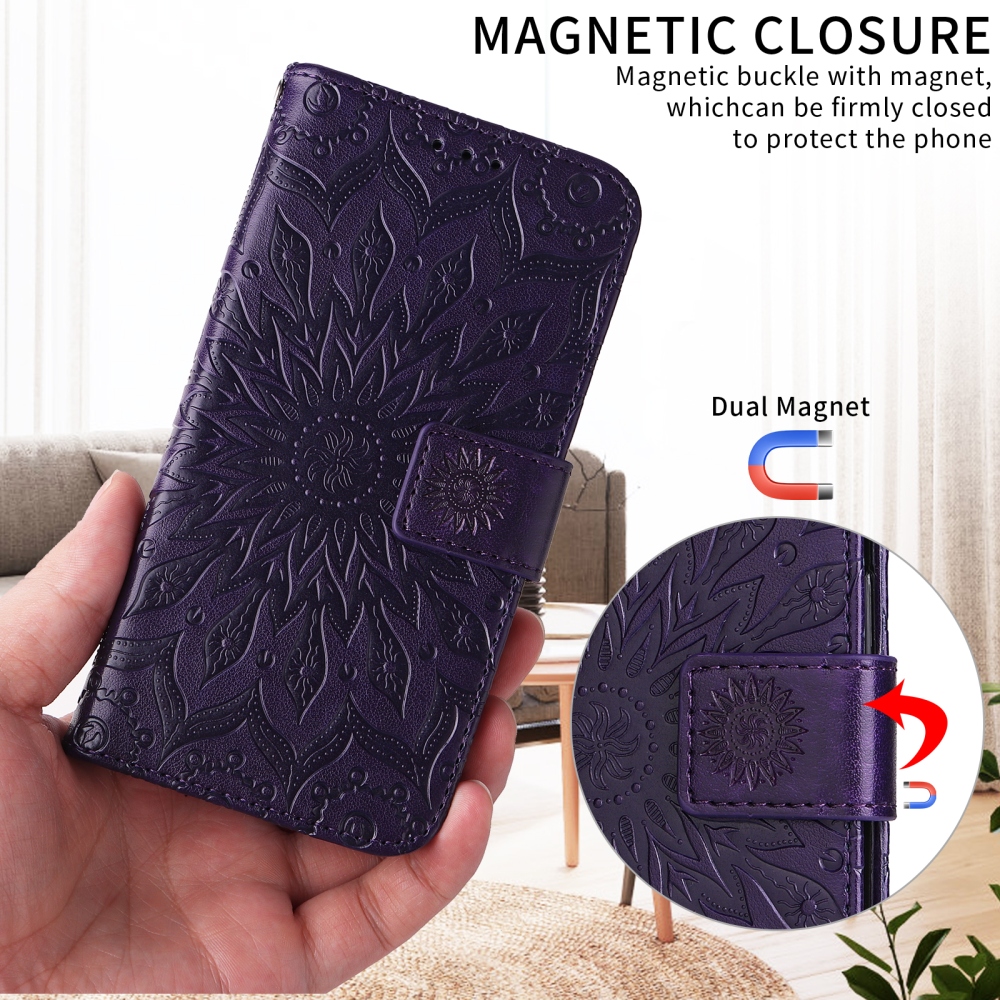 Sunflower könyvformájú tok a Motorola Edge 70 Pro 5G-hez – lila