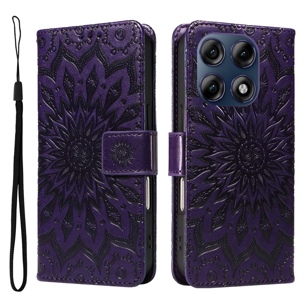 Sunflower könyvformájú tok a Motorola Edge 70 Pro 5G-hez – lila