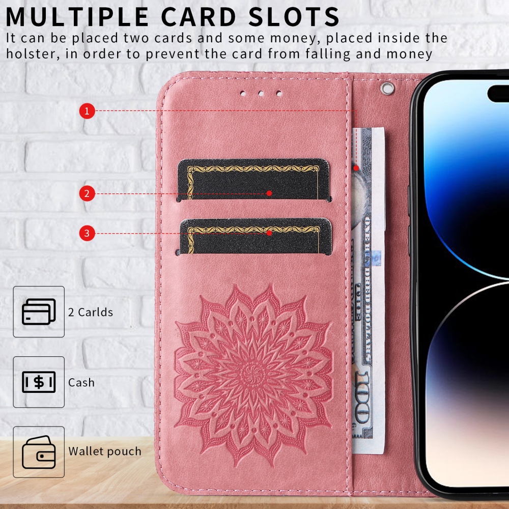 Sunflower könyvformájú tok a Motorola Edge 70 Pro 5G-hez – rózsaszín