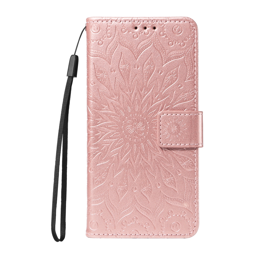 Sunflower könyvformájú tok a Motorola Edge 70 Pro 5G-hez – rózsaszín-arany