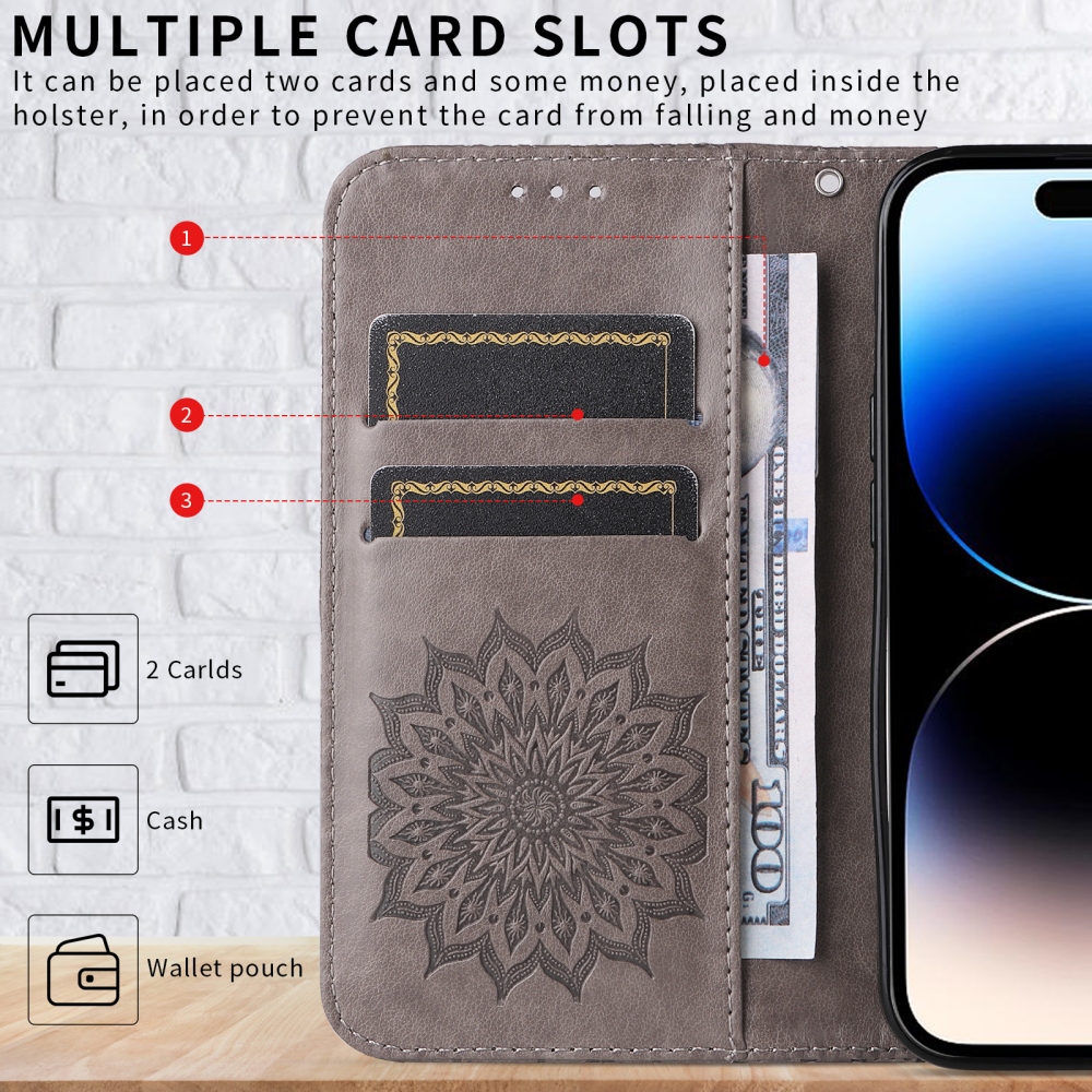 Sunflower könyvformájú tok a Motorola Edge 70 Pro 5G-hez – szürke