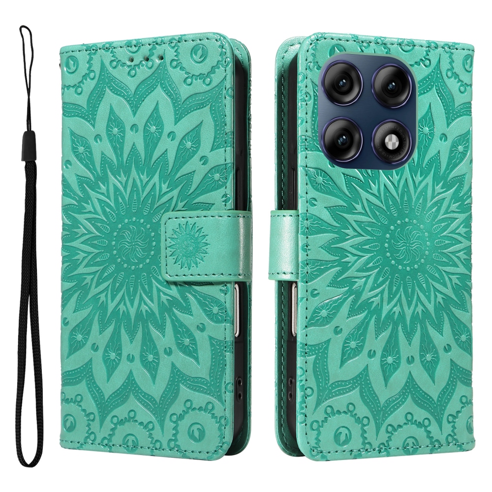 Sunflower könyvformájú tok a Motorola Edge 70 Pro 5G-hez – zöld