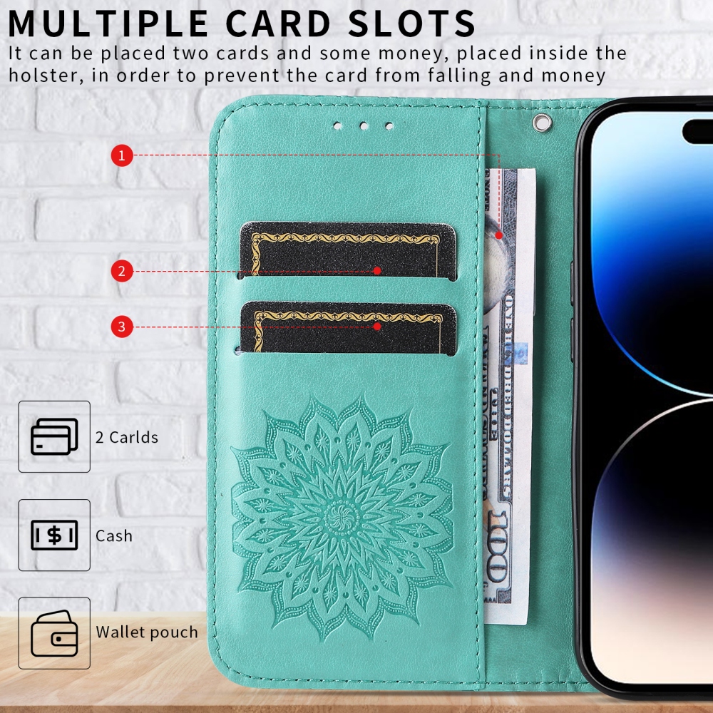 Sunflower könyvformájú tok a Motorola Edge 70 Pro 5G-hez – zöld