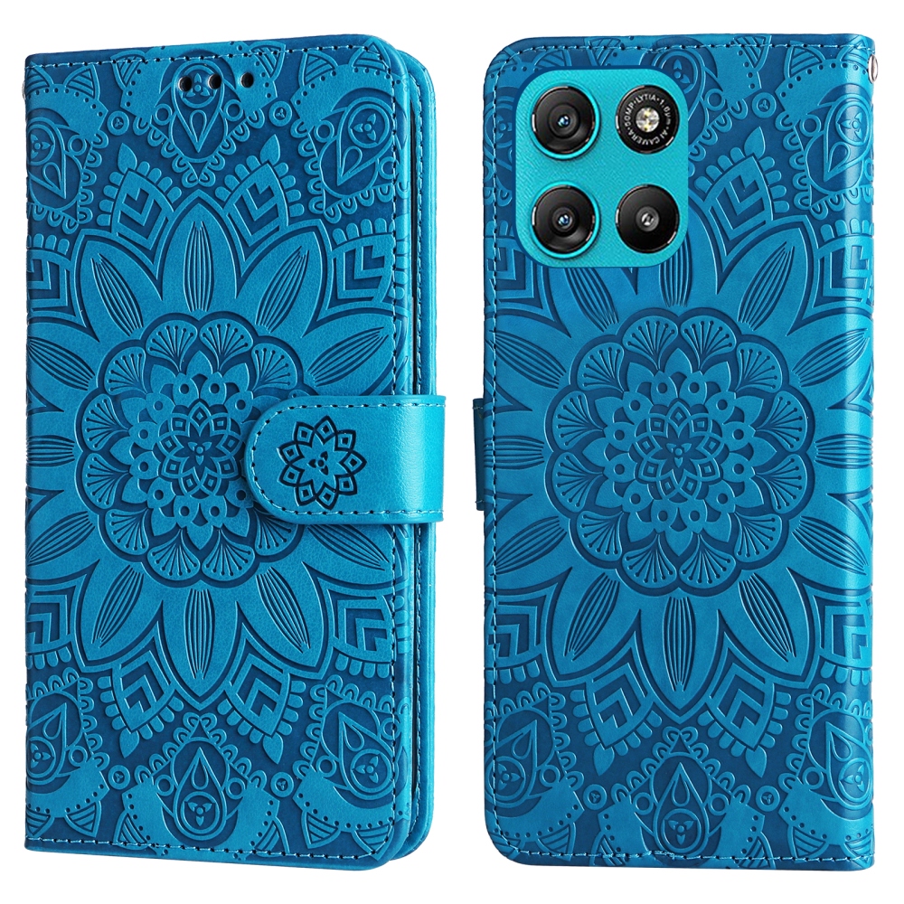 Sunflower könyvformájú tok a Motorola Moto G57 Power 5G-hez – kék