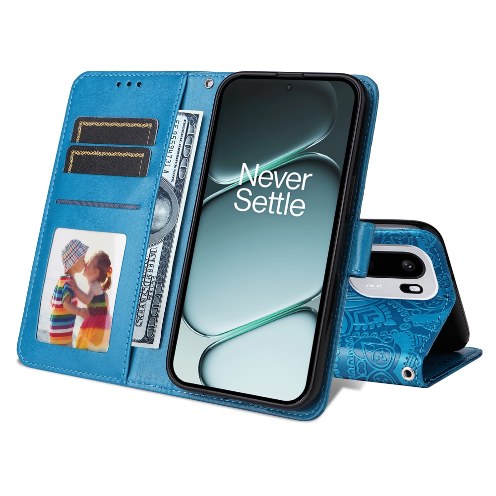 Napraforgó könyv tok a OnePlus 15R 5G készülékhez - kék