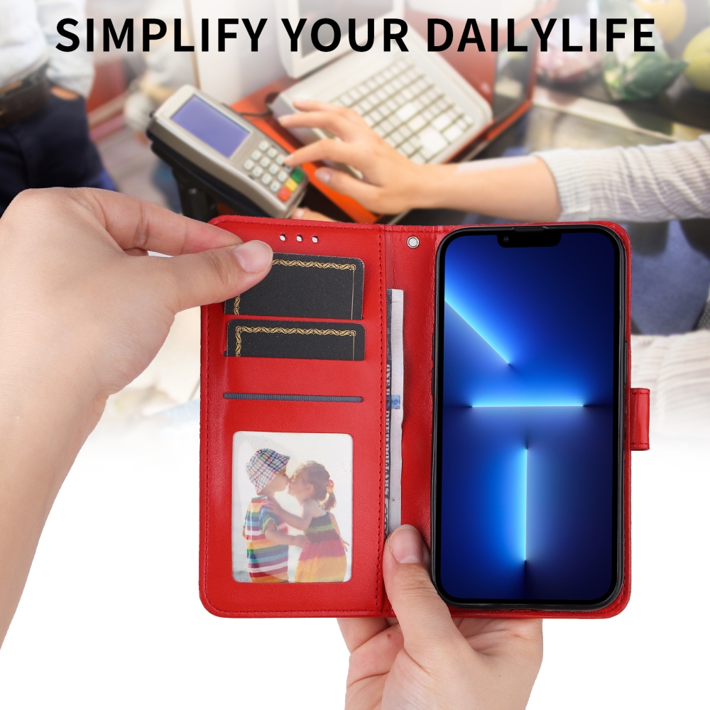 Napraforgó könyv tok az Oppo Find X9 Pro 5G számára - piros