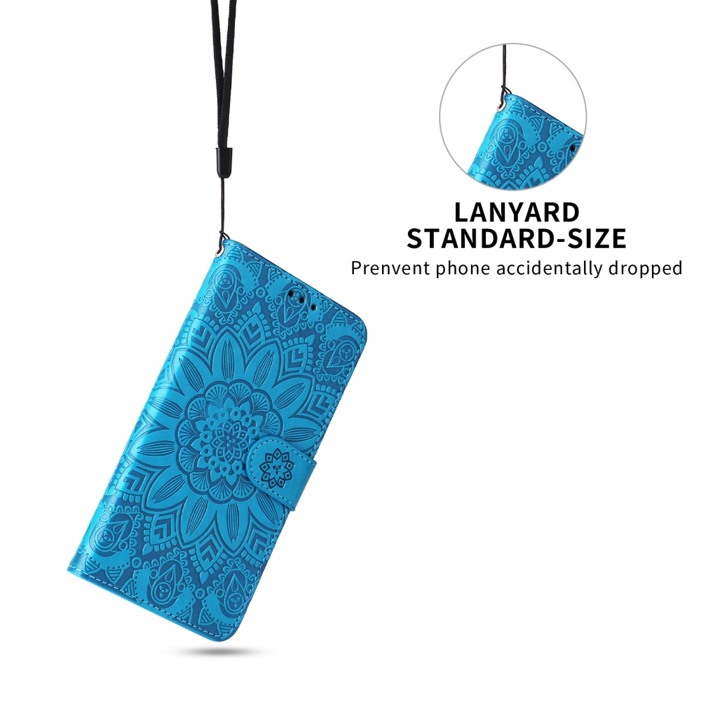 Napraforgó könyv tok az Oppo Find X9 Pro 5G készülékhez - kék