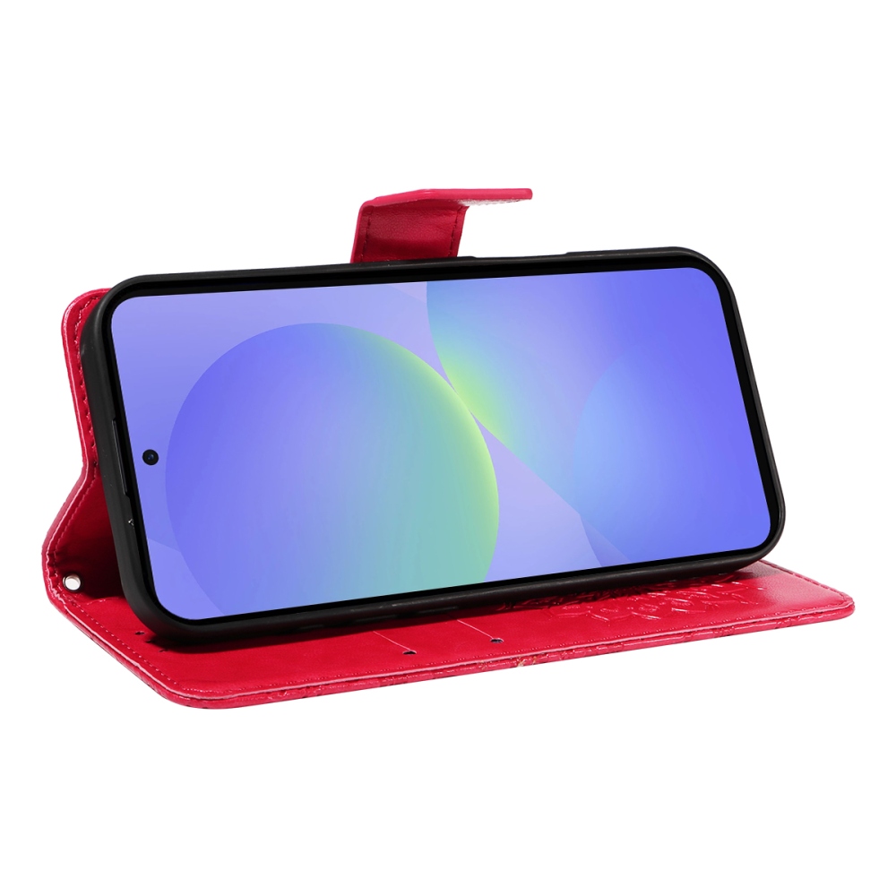 Napraforgó könyv tok Samsung Galaxy A37 5G-hez - piros