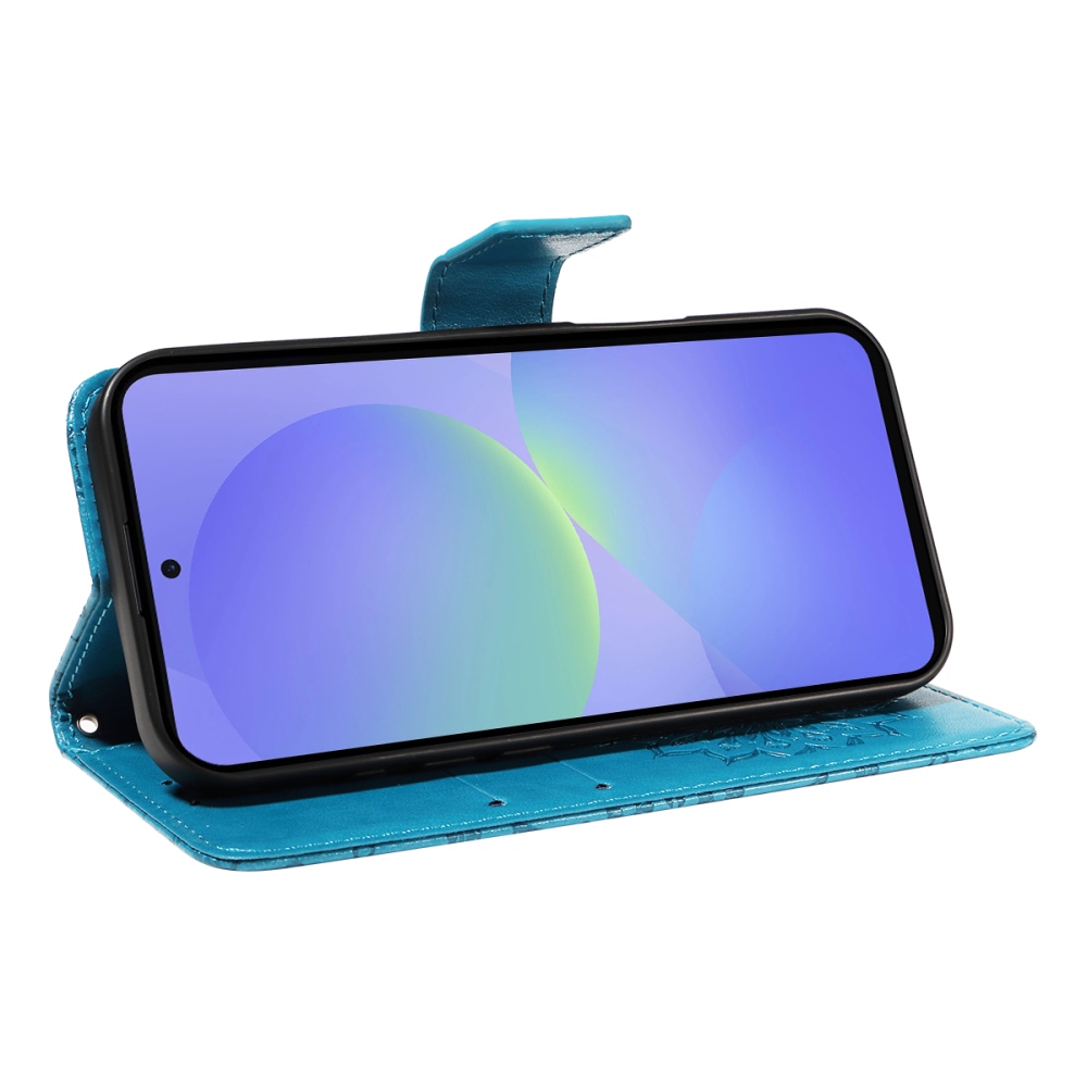 Napraforgó könyv tok Samsung Galaxy A37 5G-hez - kék