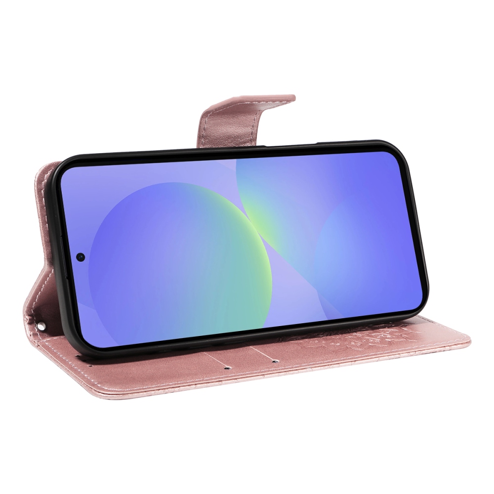 Napraforgó könyv tok Samsung Galaxy A37 5G-hez - rózsa arany