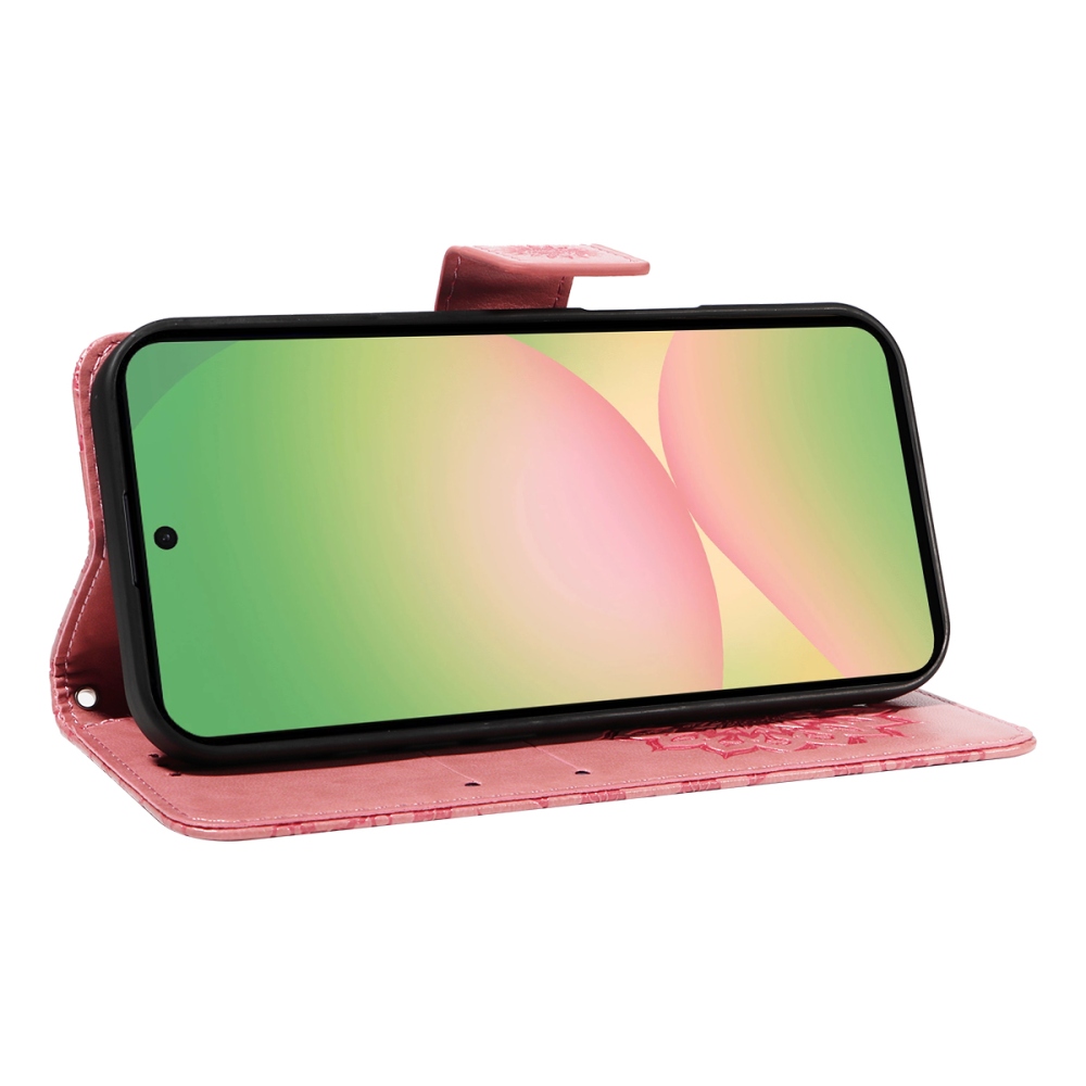 Napraforgó könyv tok Samsung Galaxy A57 5G - rózsaszínű