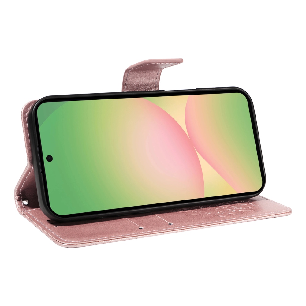 Napraforgó könyv tok Samsung Galaxy A57 5G-hez - rózsa arany