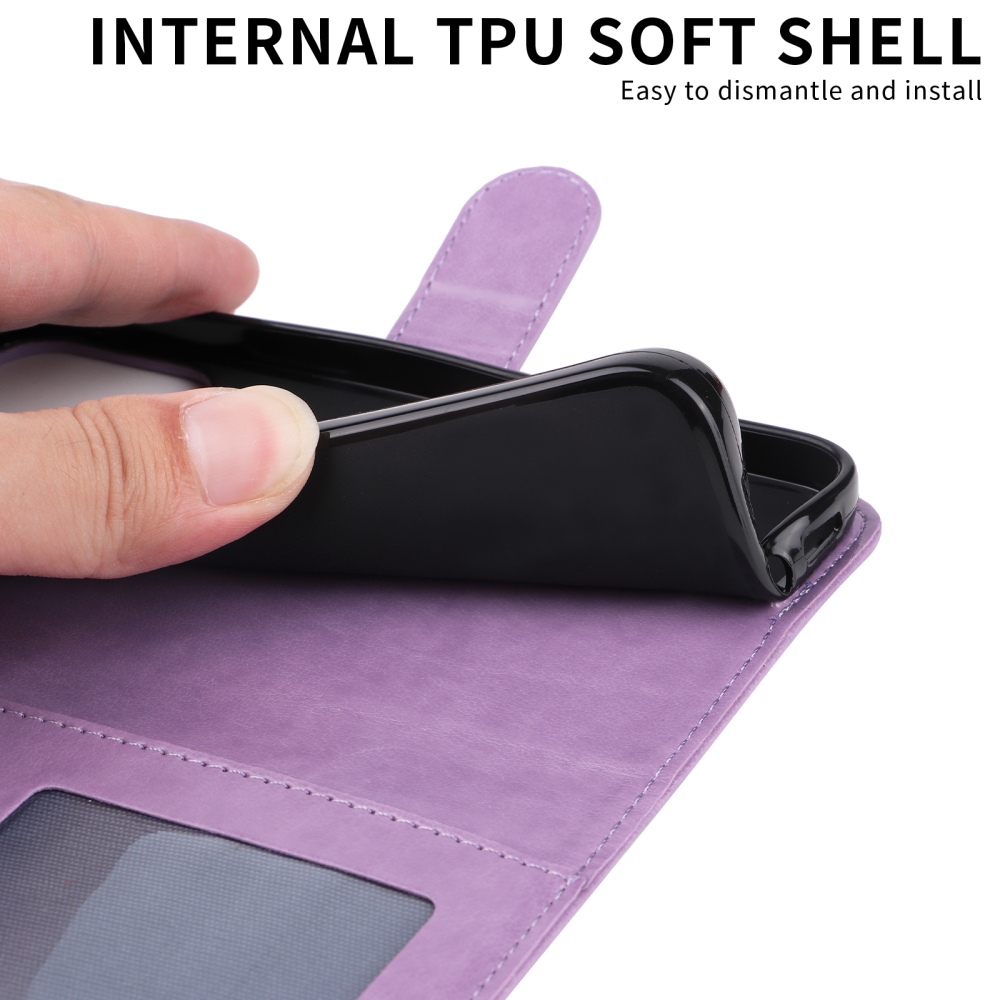 Napraforgó könyv tok a Xiaomi Poco F8 Pro 5G-hez - lila