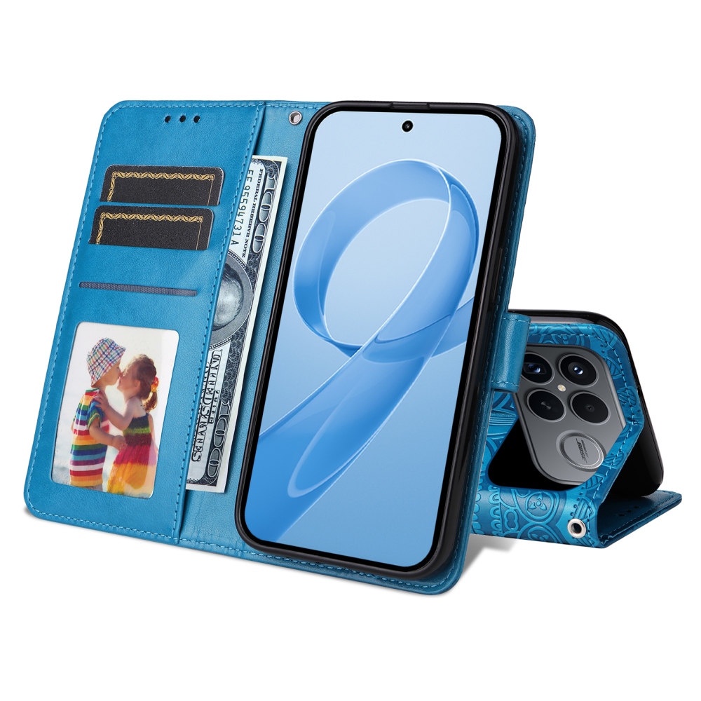 Napraforgó könyv tok a Xiaomi Poco F8 Ultra 5G-hez - kék