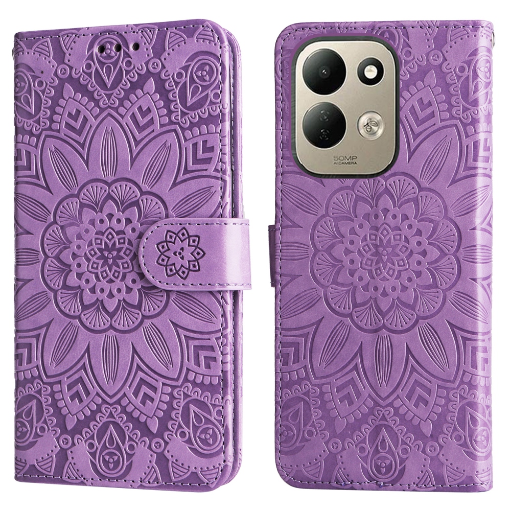 Sunflower könyvformájú tok a Xiaomi Redmi 17 4G/5G-hez – lila