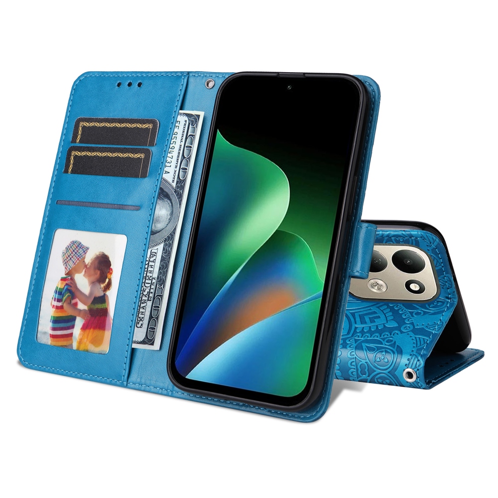 Sunflower könyvformájú tok a Xiaomi Redmi 17 4G/5G-hez – kék