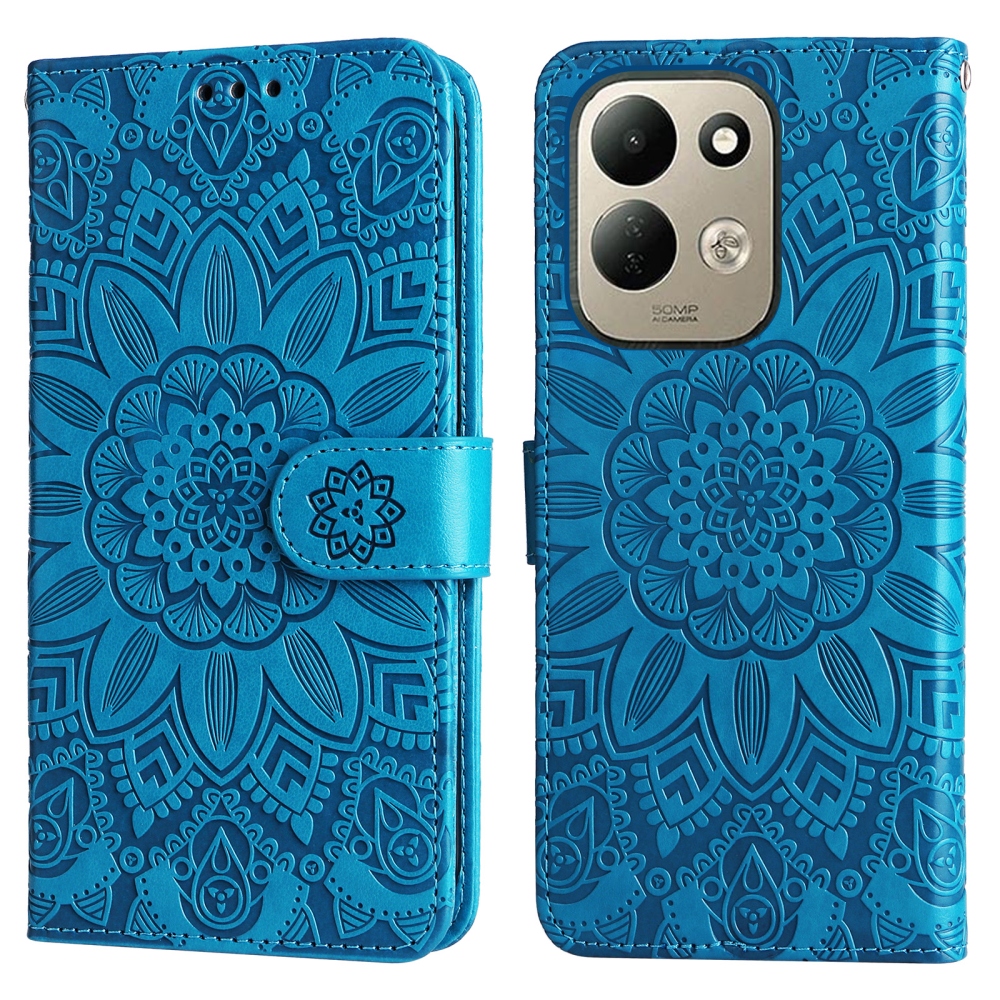 Sunflower könyvformájú tok a Xiaomi Redmi 17 4G/5G-hez – kék
